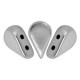 Les perles par Puca® Amos kralen Silver alluminium mat 00030/01700